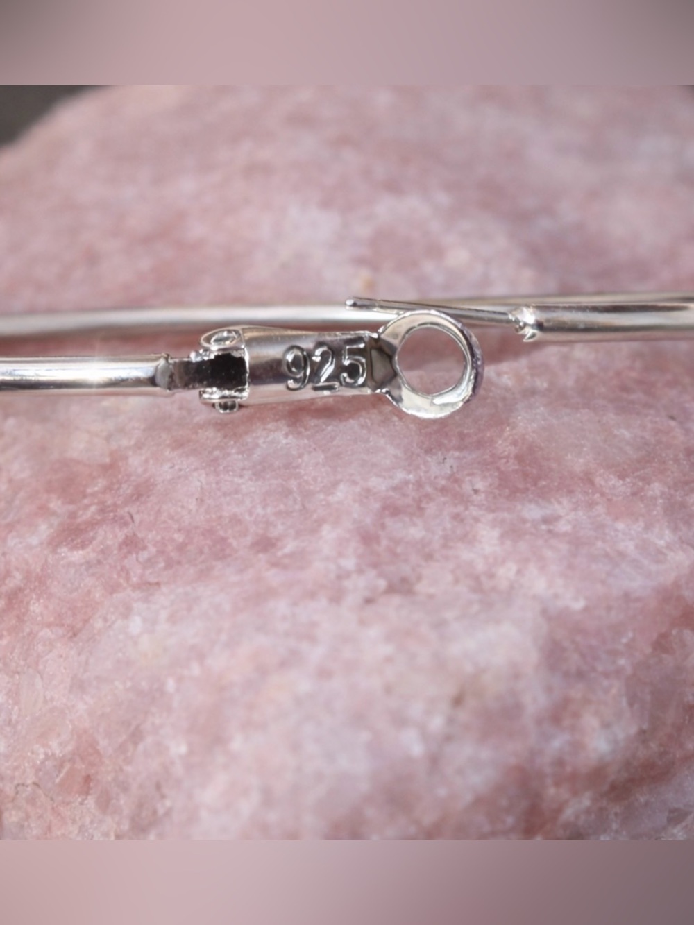 Sterling silver big hoop earrings 70mm - Picture 2 of 8